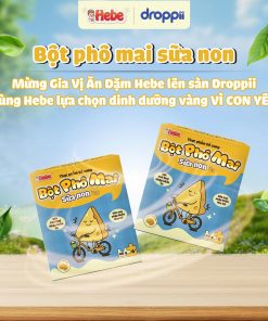 TPBS Hebe Bột Phô Mai Sữa Non Tách Muối giúp bé phát triển thể chất đẩy cân vượt bậc (Hộp 10 gói/ gói 4g)