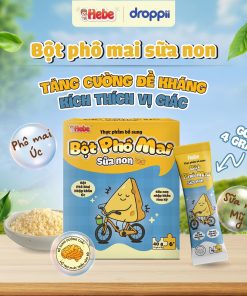 TPBS Hebe Bột Phô Mai Sữa Non Tách Muối giúp bé phát triển thể chất đẩy cân vượt bậc (Hộp 10 gói/ gói 4g)