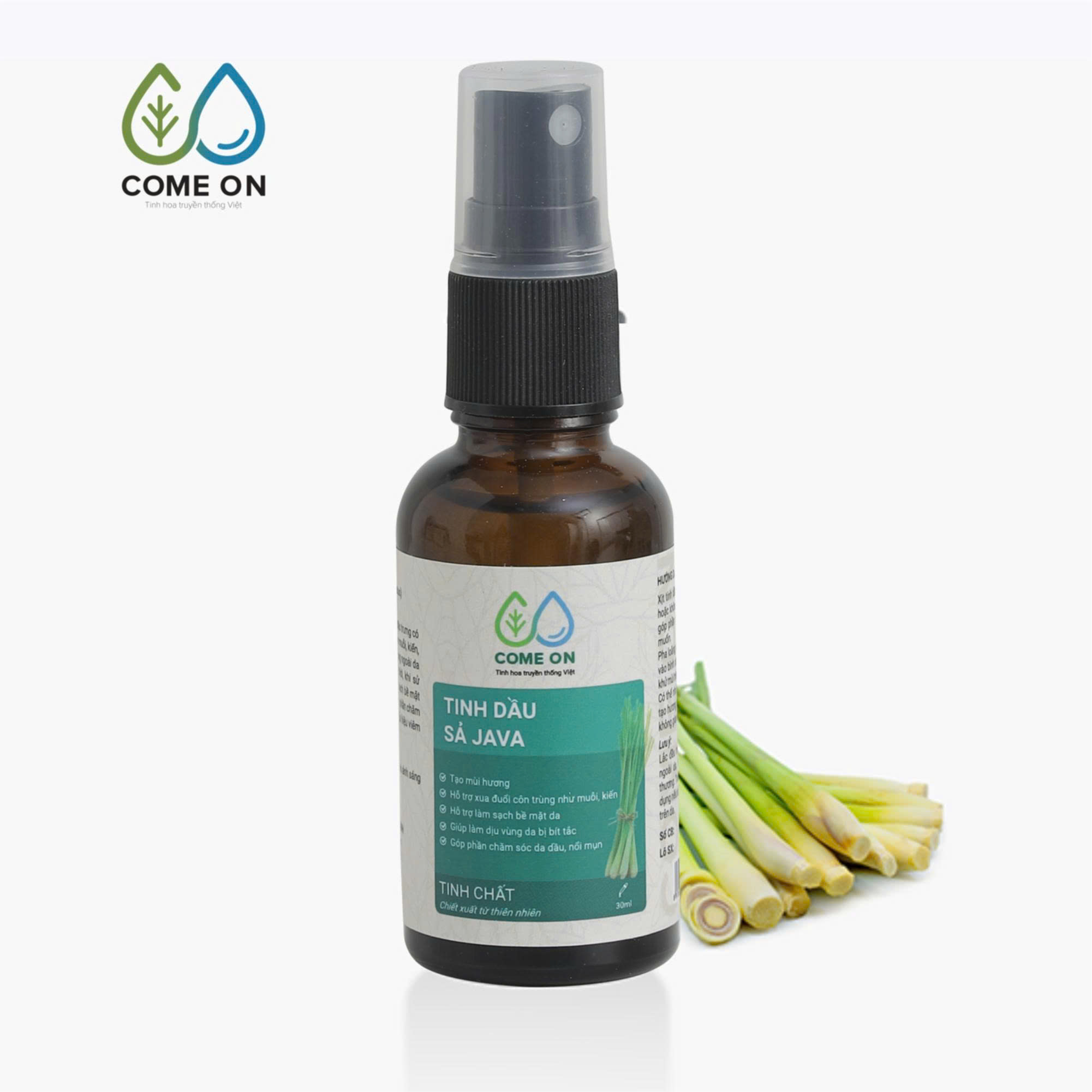 Tinh dầu sả Java đuổi muỗi, khử mùi, làm sạch da 30ml