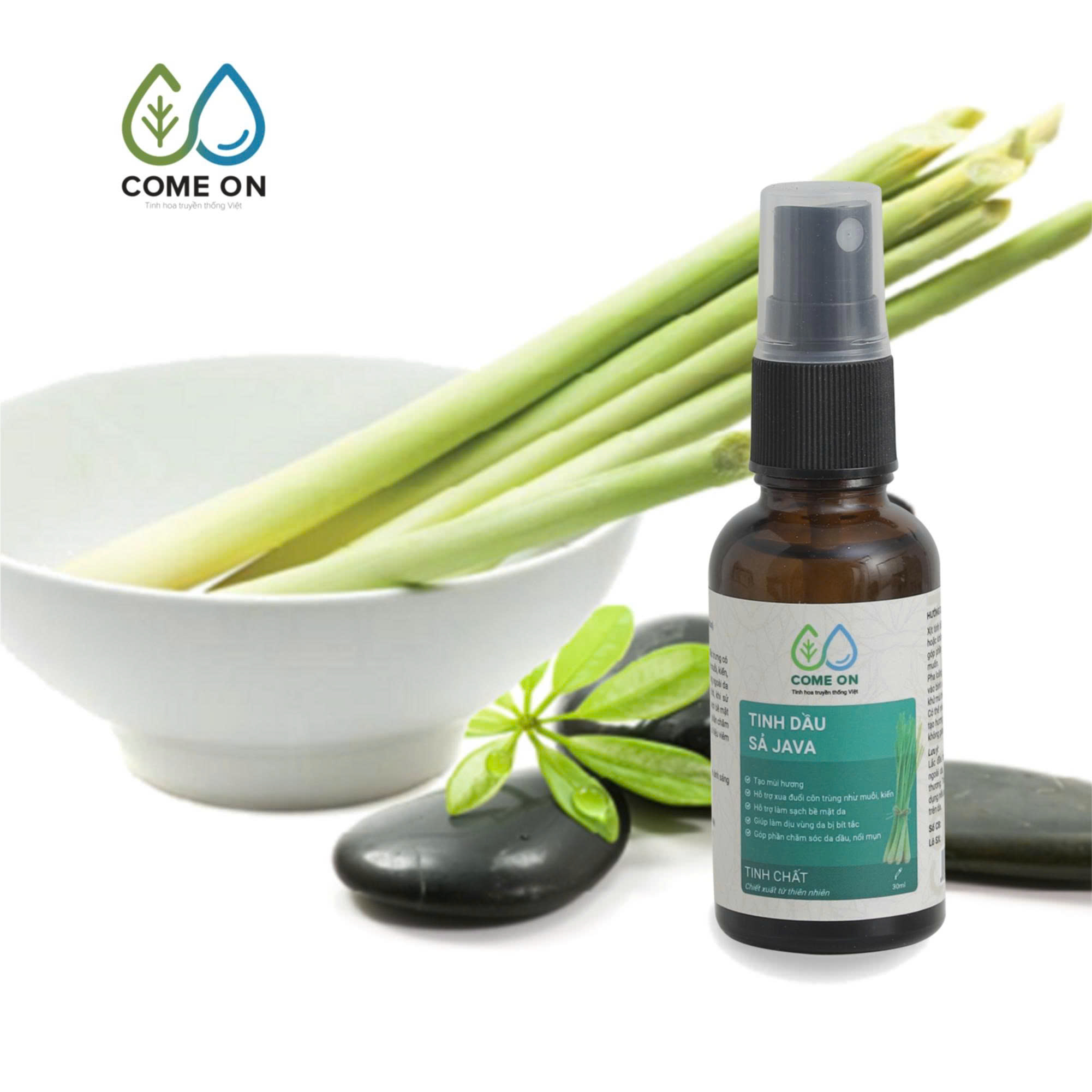 Tinh dầu sả Java đuổi muỗi, khử mùi, làm sạch da 30ml