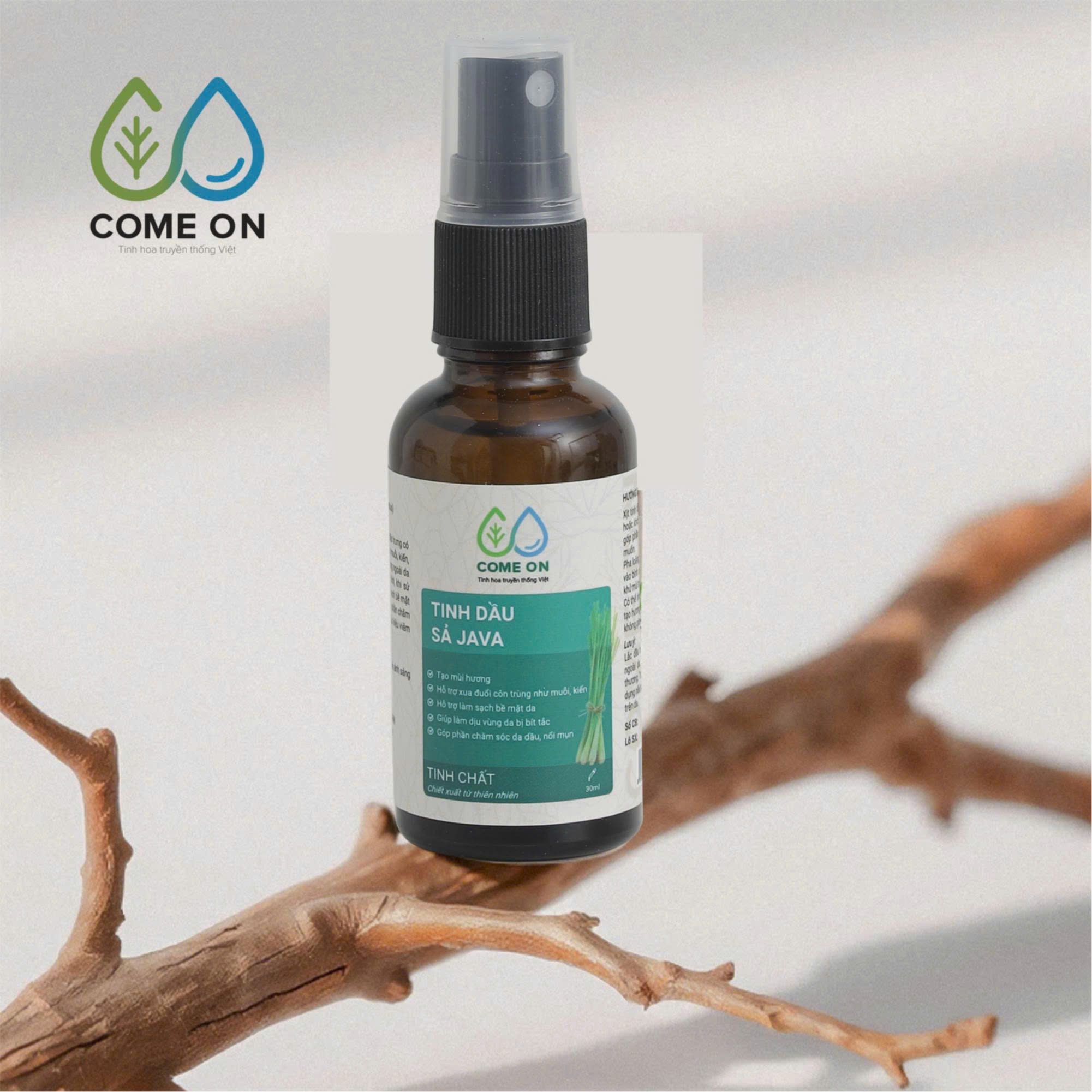 Tinh dầu sả Java đuổi muỗi, khử mùi, làm sạch da 30ml