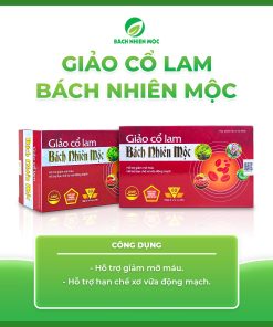 TPBVSK Giảo Cổ Lam Bách Nhiên Mộc hỗ trợ giảm mỡ máu, hạn chế xơ vữa động mạch (Hộp 60 viên)