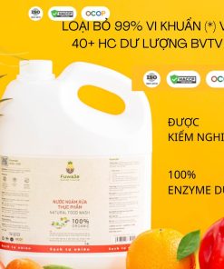 Nước ngâm rửa thực phẩm FUWA3E loại bỏ vi khuẩn và 40+ dư lượng BVTV 3.8L