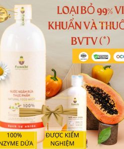 Nước ngâm rửa thực phẩm FUWA3E loại bỏ 40+ Hóa chất 1L