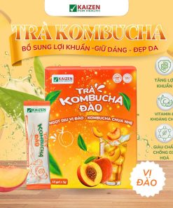 Trà Kombucha Đào ( Hộp 10 gói x 5g)