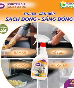 Xịt lau bàn ăn và bếp đa năng OBAY – Hương sả chanh 450ml