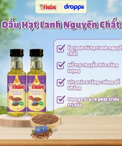 Dầu Hạt Lanh Nguyên Chất HEBE hỗ trợ phát triển trí não cho bé (chai 100ml)