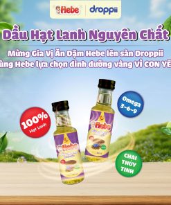 Dầu Hạt Lanh Nguyên Chất HEBE hỗ trợ phát triển trí não cho bé (chai 100ml)