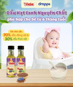 Dầu Hạt Lanh Nguyên Chất HEBE hỗ trợ phát triển trí não cho bé (chai 100ml)