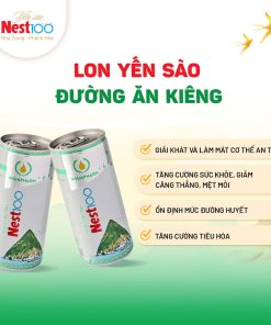 Nước yến sào Nest100 đường ăn kiêng lon 190ml – Thùng 30 lon
