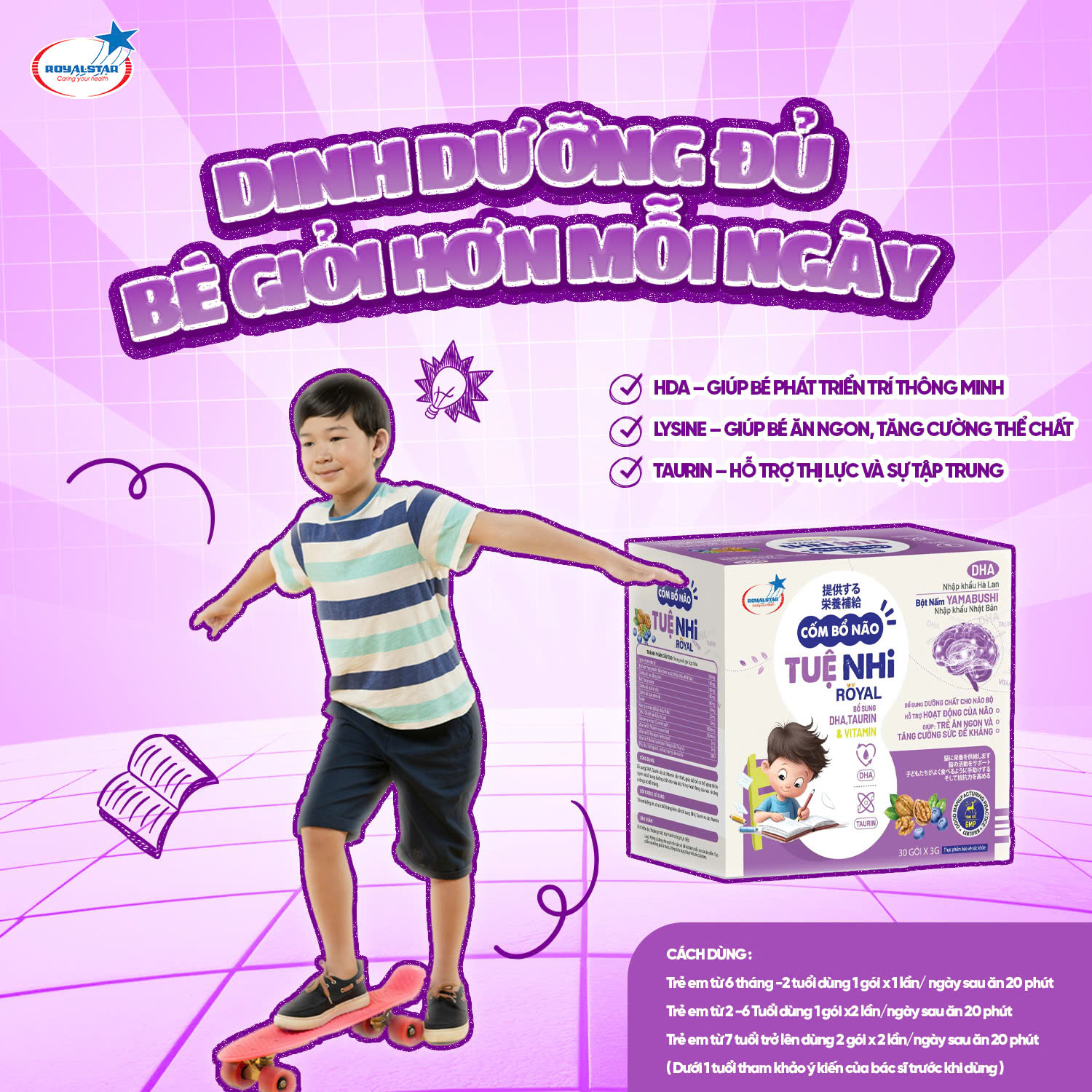 Cốm bổ não Tuệ Nhi Royal – Sản phẩm bổ sung dưỡng chất cho não bộ