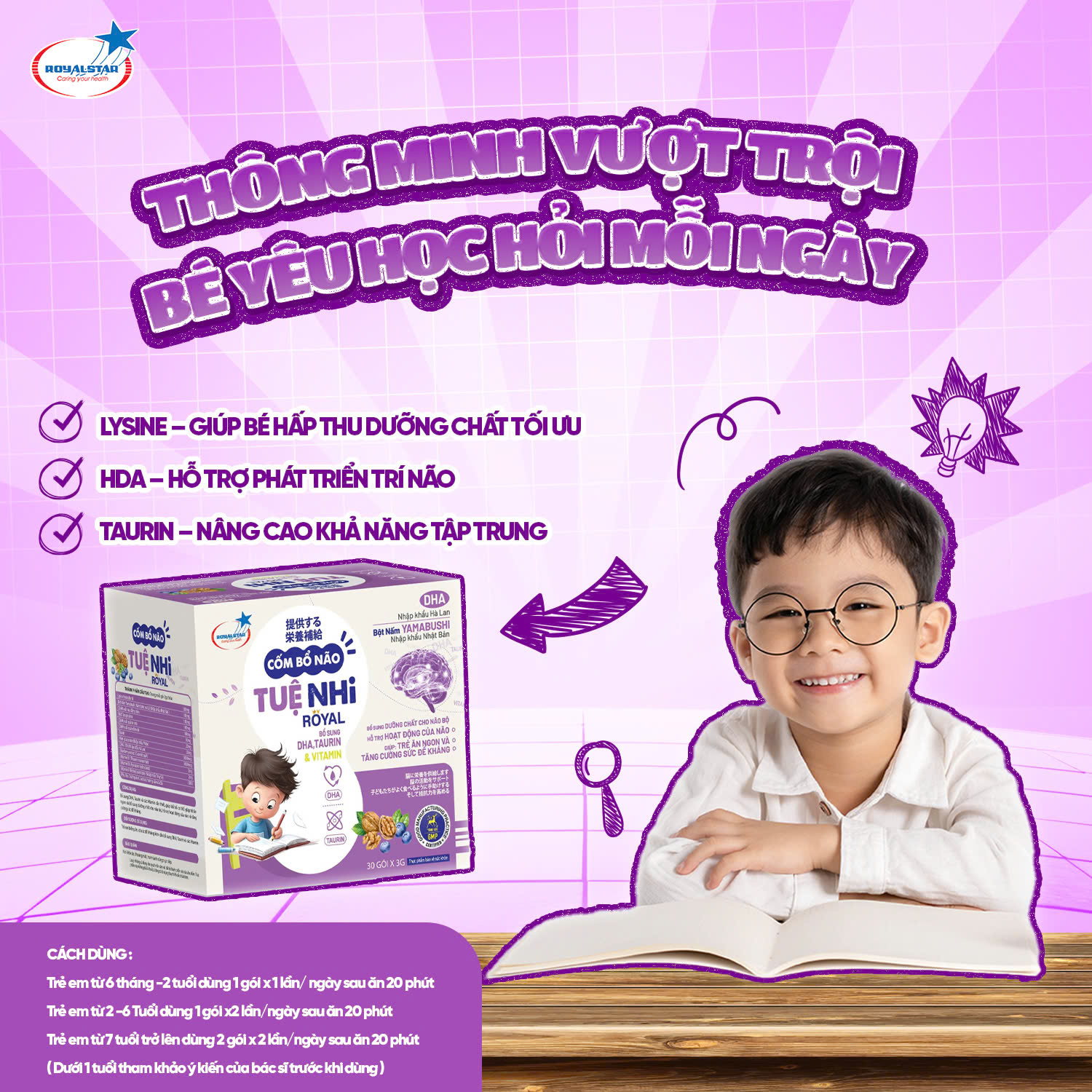 Cốm bổ não Tuệ Nhi Royal – Sản phẩm bổ sung dưỡng chất cho não bộ