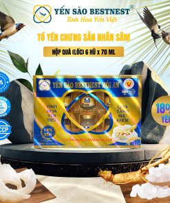 Lốc 6 hũ Tổ yến chưng sẵn BESTNEST HỘI AN 18% Nhân Sâm