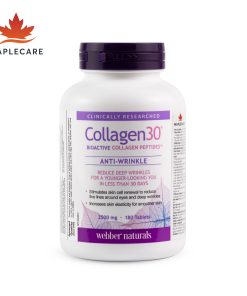 Thực phẩm bảo vệ sức khoẻ WEBBER NATURALS Collagen30® Anti-Wrinkle Bioactive Collagen Peptides™ Tablets (Hộp 180 viên)