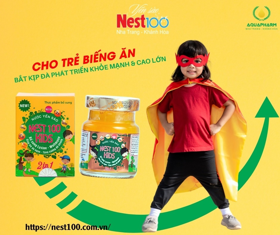 Nước Yến sào Nest100 Kids 2in1 (Lốc 6 lọ)