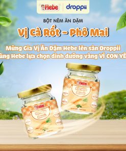 Bột Nêm Rau Củ – Cà Rốt – Phô Mai HEBE kích thích vị giác cho bé (hũ 50g)