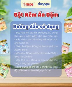 Bột Nêm Rau Củ – Cà Rốt – Phô Mai HEBE kích thích vị giác cho bé (hũ 50g)