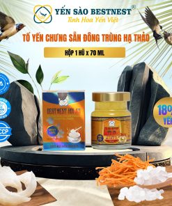 Hộp 1 hũ Tổ yến chưng sẵn BESTNEST HỘI AN 18% Đông Trùng Hạ Thảo