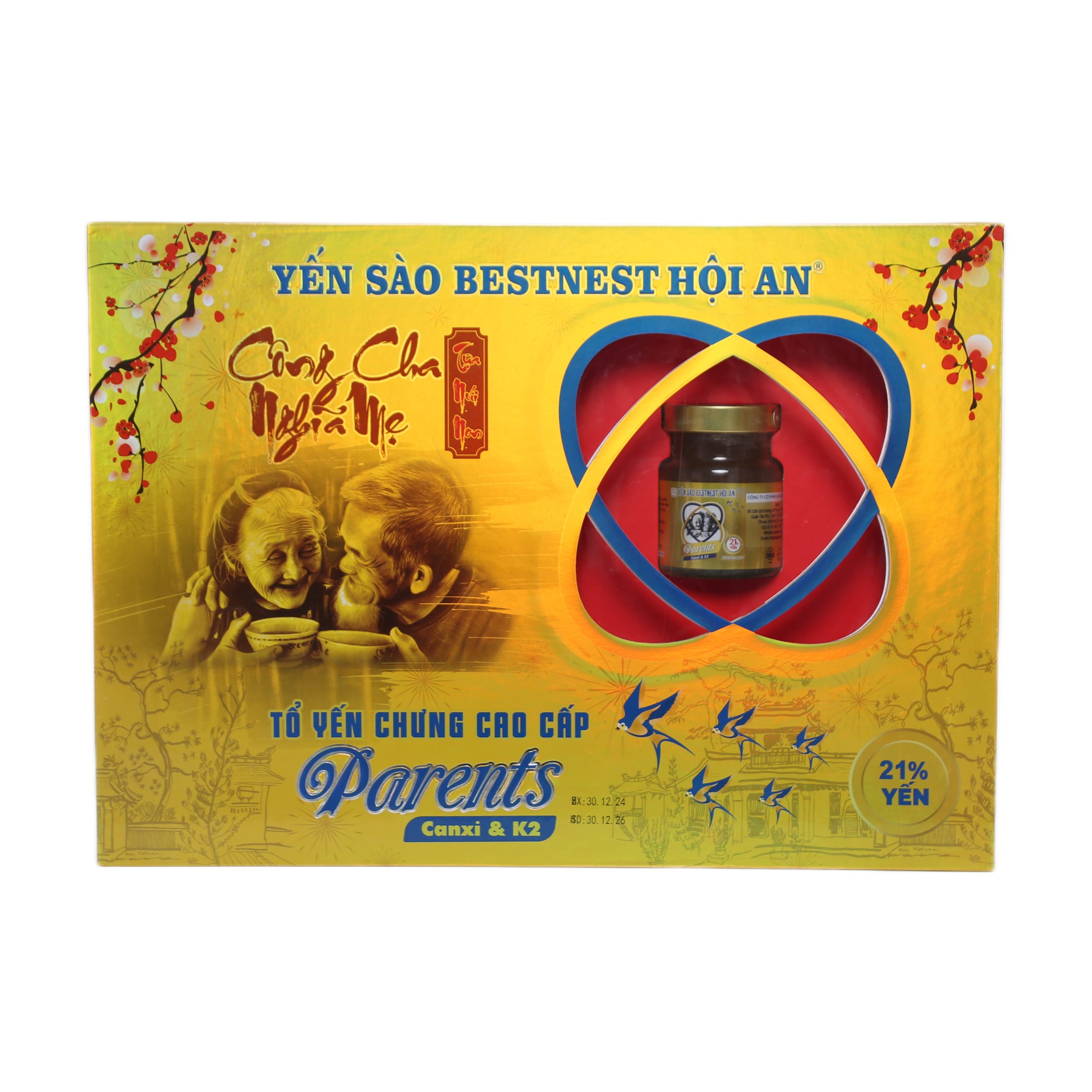 Tổ yến chưng sẵn BESTNEST Hội An 21% Parents Tết 2026 – Hộp cứng 8 hũ