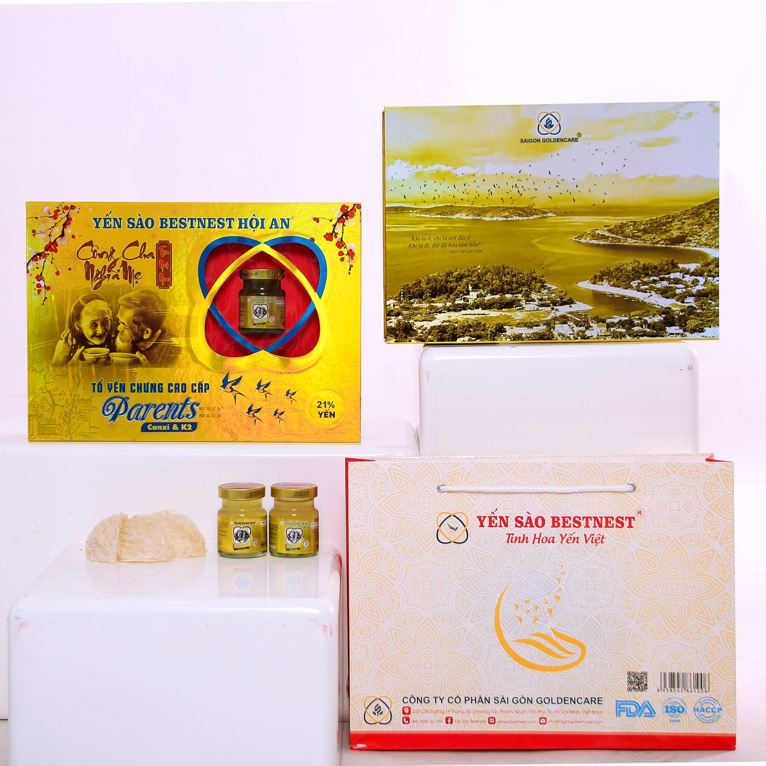 Tổ yến chưng sẵn BESTNEST Hội An 21% Parents Tết 2026 – Hộp cứng 8 hũ