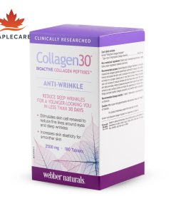 Thực phẩm bảo vệ sức khoẻ WEBBER NATURALS Collagen30® Anti-Wrinkle Bioactive Collagen Peptides™ Tablets (Hộp 180 viên)
