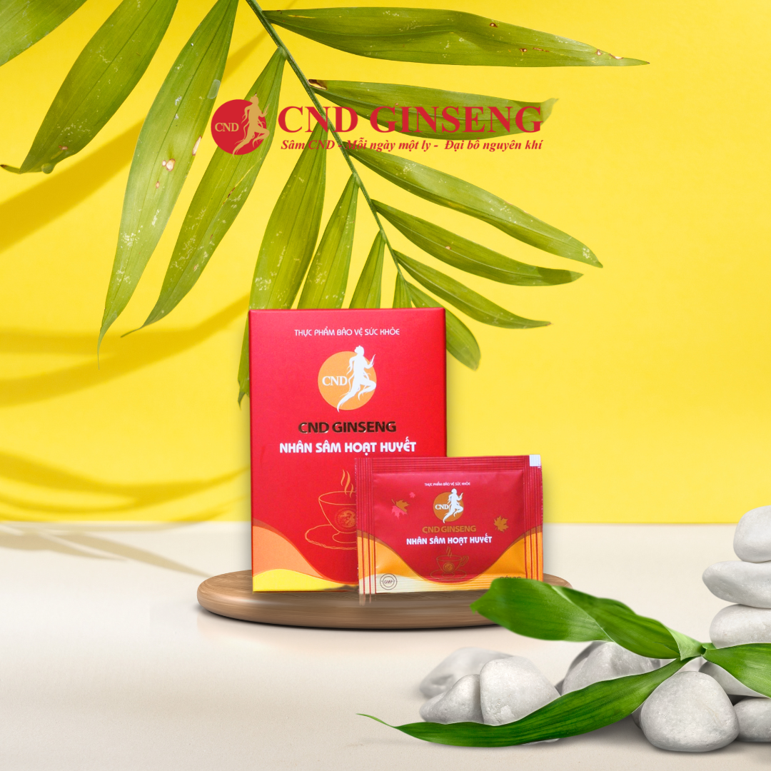Sâm CND Ginseng Hoạt Huyết – Hỗ trợ tuần hoàn não, giảm đau đầu, chóng mặt – 7 gói