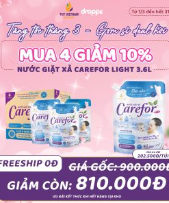 Nước giặt xả dịu nhẹ Carefor Light 3600ml
