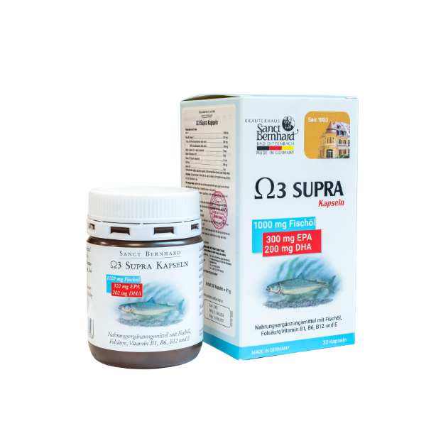 Viên uống Omega 3 SUPRA hỗ trợ giảm mỡ máu tốt cho tim mạch, não bộ, thị lực (hộp 30 viên)