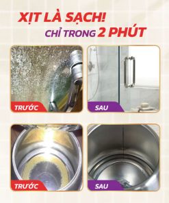 Siêu tẩy cặn canxi Obay 450ml (tẩy vách kính, sen vòi, lavabo, chậu rửa bát…)