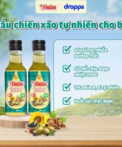 Dầu chiên xào tự nhiên cho bé HEBE chịu nhiệt 200°C (chai 150ml)