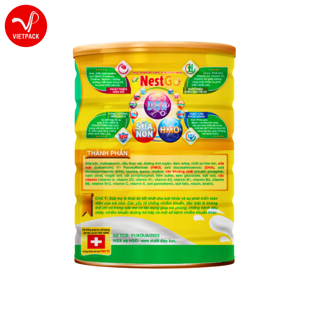 Sữa non Alpha Nest Go Kids hỗ trợ phát triển toàn diện cho trẻ từ 1-10 tuổi (Lon 800g)