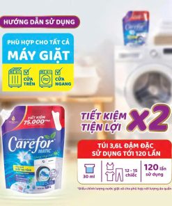 Nước giặt xả đậm đặc Carefor matic 3600ml (hương nắng mai)