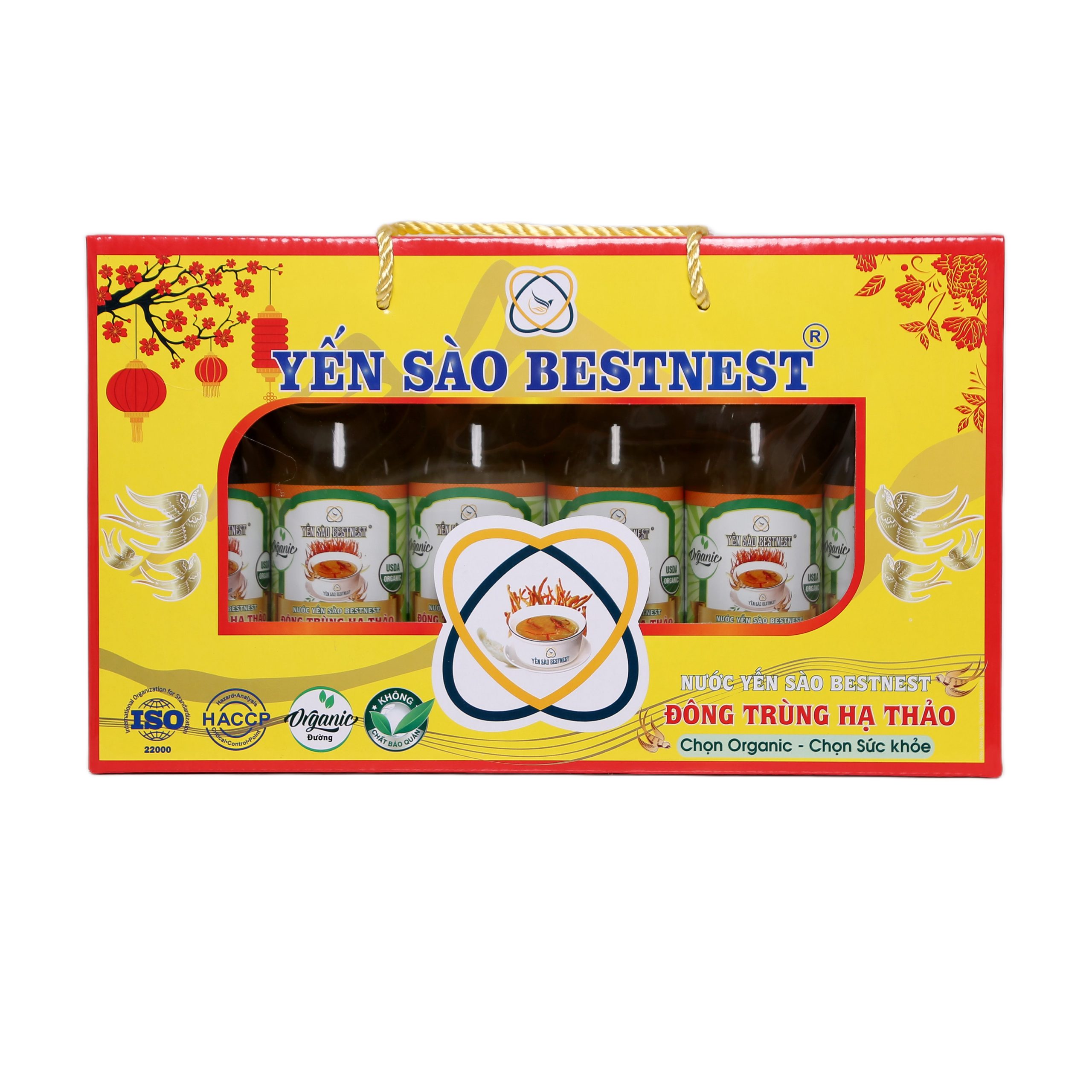 Hộp 6 chai Nước yến sào BESTNEST Nước yến sào BESTNEST Đông trùng hạ thảo 180ml