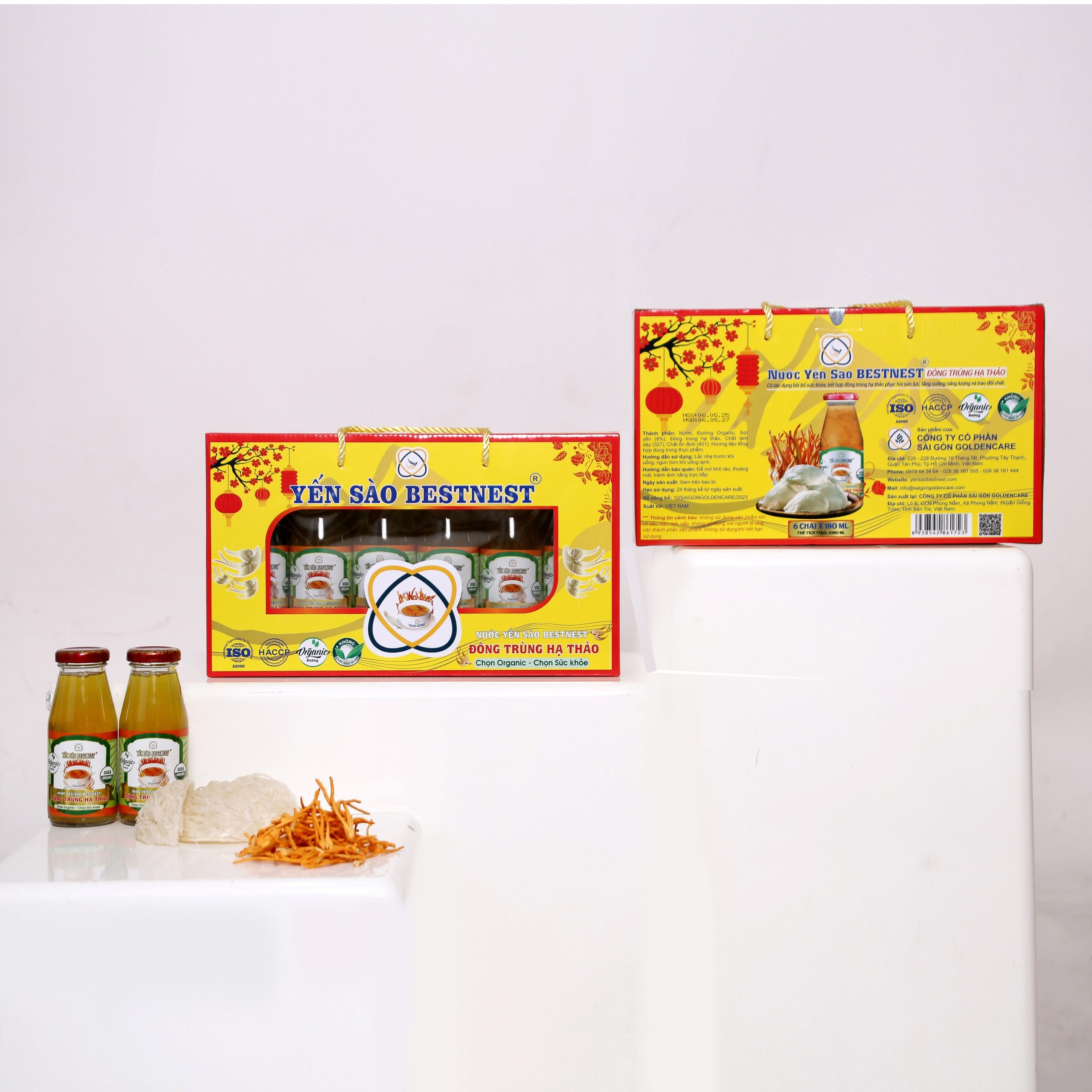 Hộp 6 chai Nước yến sào BESTNEST Nước yến sào BESTNEST Đông trùng hạ thảo 180ml