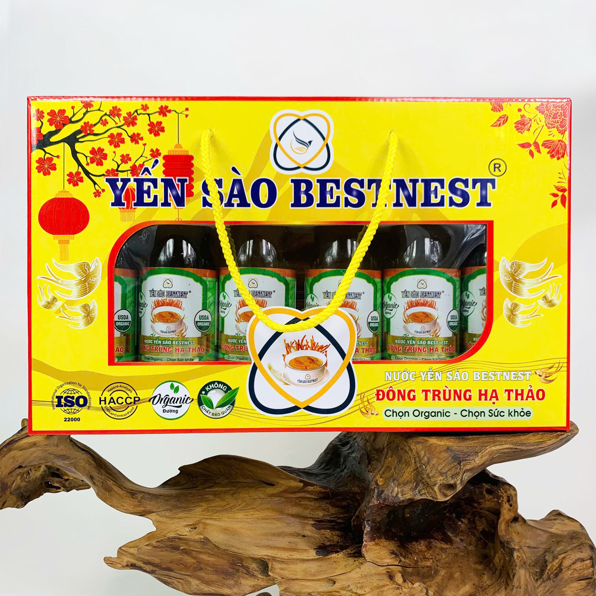 Hộp 6 chai Nước yến sào BESTNEST Nước yến sào BESTNEST Đông trùng hạ thảo 180ml