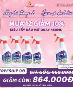 Siêu tẩy dầu mỡ Obay 450ml (tẩy hút mùi nhà bếp, bếp gas, đáy xoong, mặt bếp…)