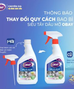 Siêu tẩy dầu mỡ Obay 450ml (tẩy hút mùi nhà bếp, bếp gas, đáy xoong, mặt bếp…)
