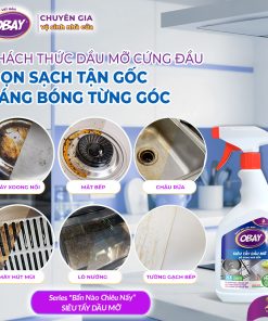 Siêu tẩy dầu mỡ Obay 450ml (tẩy hút mùi nhà bếp, bếp gas, đáy xoong, mặt bếp…)
