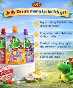 1 Gói (5 túi x 120g) INACO Jelly Drink Mango – Nước thạch quả xoài