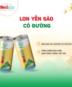 Nước yến sào Nest100 có đường lon 190ml – Thùng 30 lon