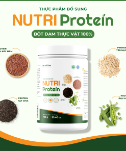 Bột đạm thực vật Nutri Protein hỗ trợ cơ bắp, tăng sức đề kháng, tim mạch (Hũ 720g)