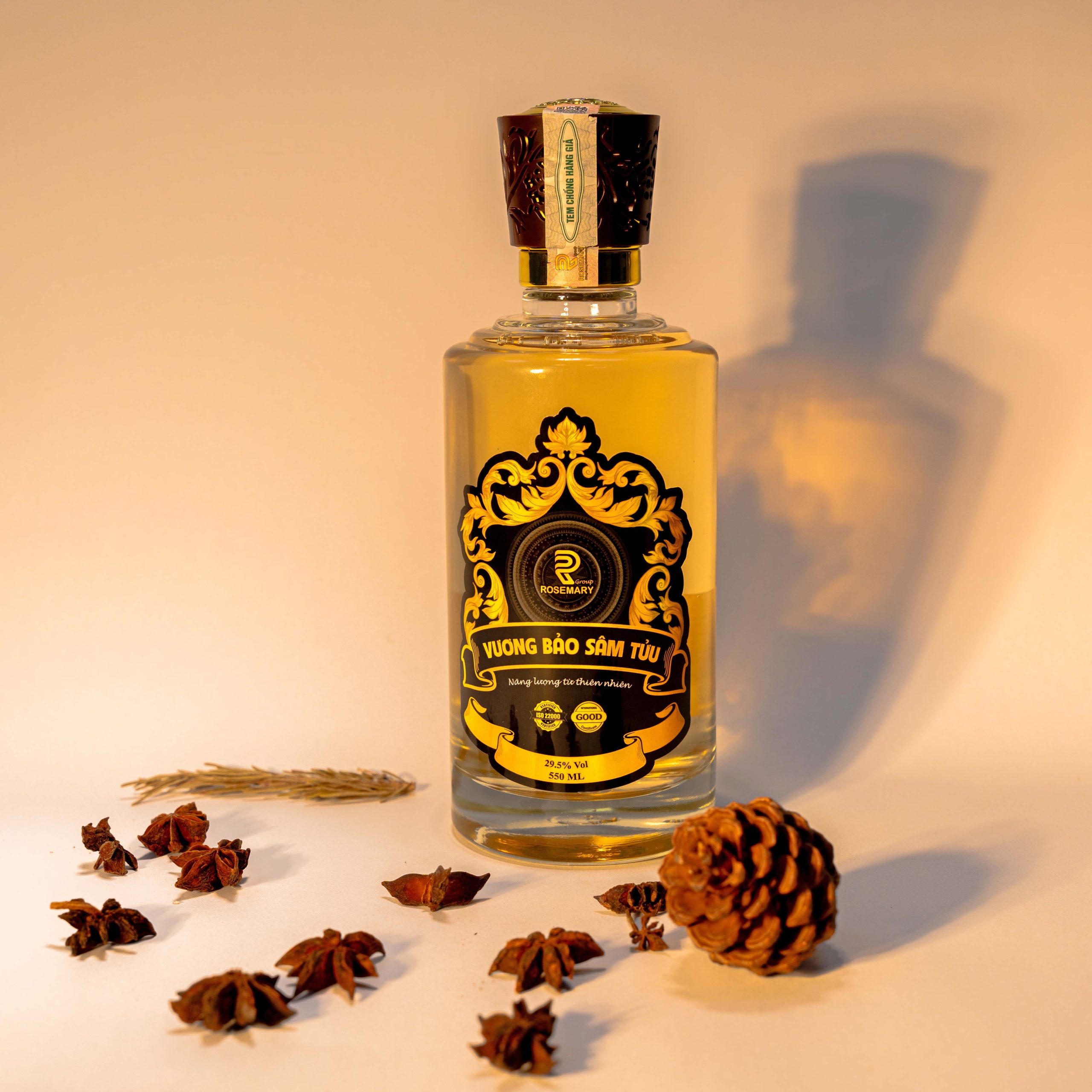 Rượu sâm VƯƠNG BẢO SÂM TỬU (chai 550ml)