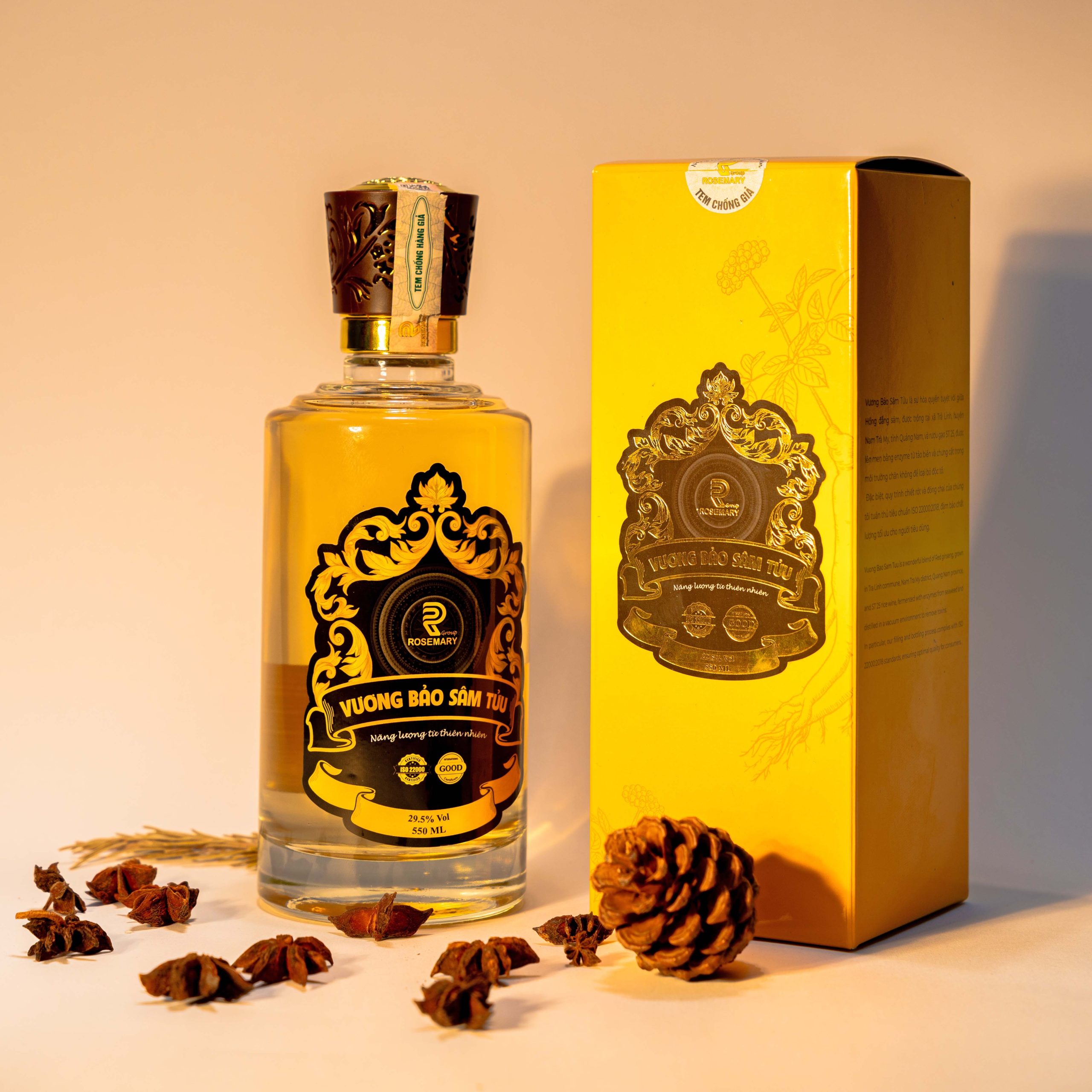 Rượu sâm VƯƠNG BẢO SÂM TỬU (chai 550ml)