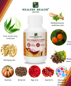 Thực phẩm bảo vệ sức khỏe Maxi Organ Fat Detox Stress Relief Immune +