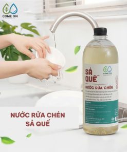 Nước rửa chén sả quế COME ON làm sạch bát đĩa, an toàn da tay 1 lít