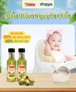 Dầu olive extra virgin HEBE nguyên chất nhập khẩu 100% từ Ý (chai 100ml)