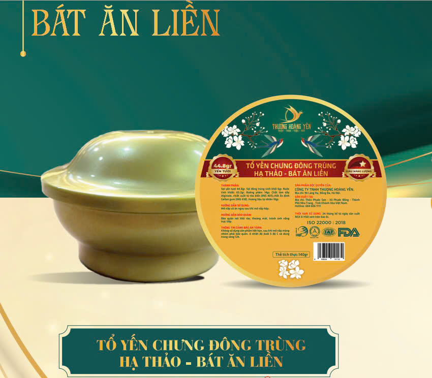 Tổ yến chưng ĂN LIỀN vị Truyền thống THƯỢNG HOÀNG YẾN 140gr