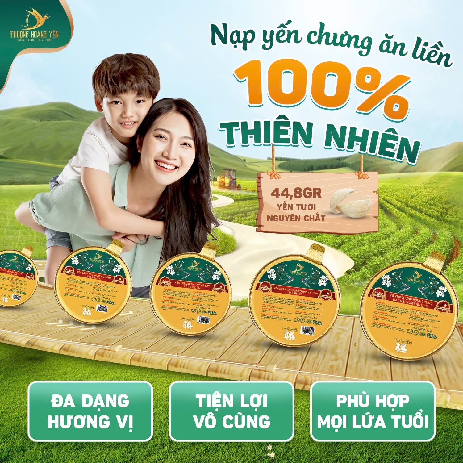 Tổ yến chưng ĂN LIỀN vị Truyền thống THƯỢNG HOÀNG YẾN 140gr