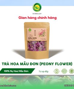 Trà Hoa Mẫu Đơn Sunbeleaf – Thức Uống Thảo Mộc Dịu Nhẹ Cho Phái Đẹp – Túi Zip 80g