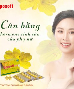Combo 3 hộp viên uống cân bằng nội tiết tố, làm đẹp da Eposoft 500 (30 viên x 3 hộp)